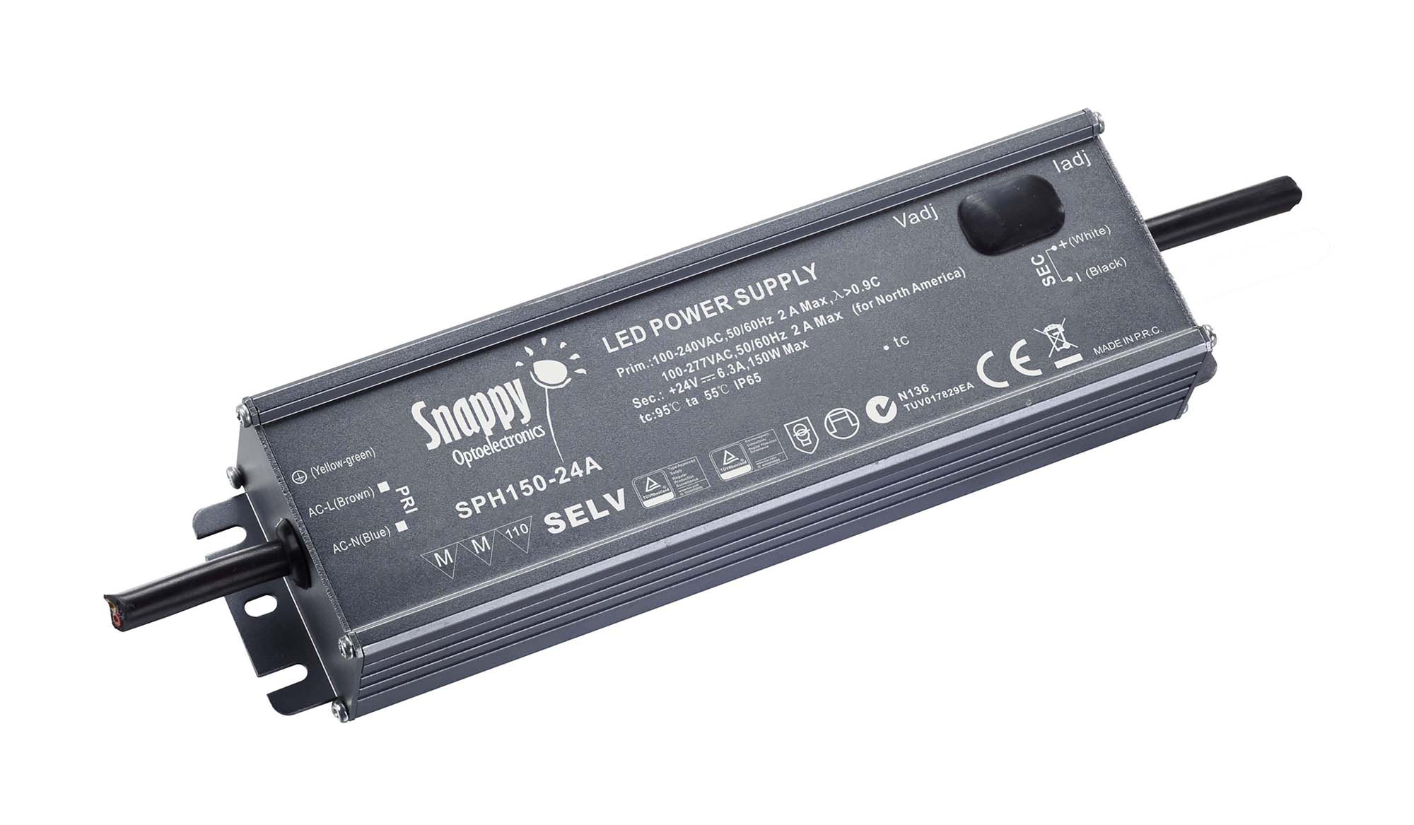 SPH150-24A  150W CV & CC Non-Dimmable LED Driver 24VDC IP65
